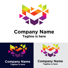 Colorful elegant tech logo
