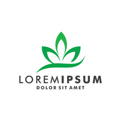 Abstract flower logo design vector Illustration