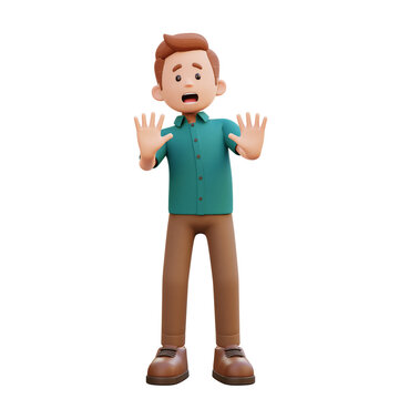 3d male character stress and refused pose