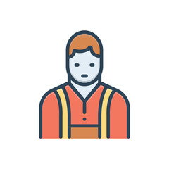 Color illustration icon for boy 