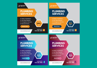 Plumbing services Instagram social media post design
