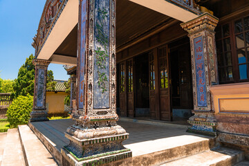 Naklejka premium Hue Imperial City, an ancient citadel with constructions built during the reign of kings and emperors