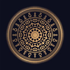Floral mandala design illustrations background vector template