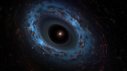 spiral galaxy in space. Generative Ai
