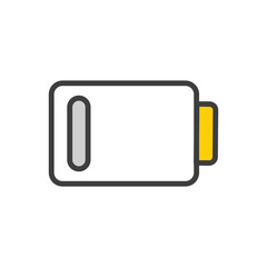 battery low icon design with white background stock illustration