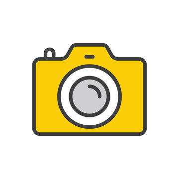 photo camera icon design with white background stock illustration