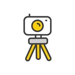 camera icon design with white background stock illustration