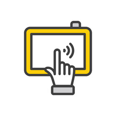 touch icon design with white background stock illustration