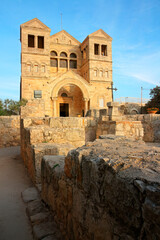 Fototapeta na wymiar View of the historical Church of the Transfiguration on Mount Tabor, Israel.