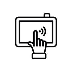 touch icon design with white background stock illustration
