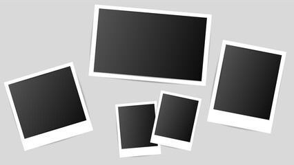 White photo frame , isolated on white background ,Vector illustration EPS 10