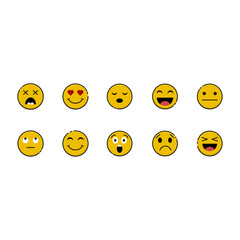 collection emoticon design vector premium 