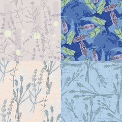 Lavender seamless pattern. Seamless pattern for fabric, paper and other printing and web projects.