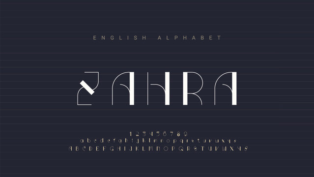 Zahra font face design
