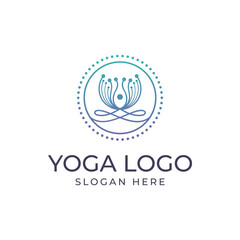 Modern Illustration of yoga movement