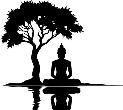 lord buddha silhouette image