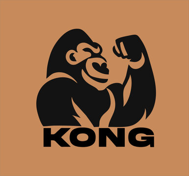 kong animal icon image design. wild big animal template