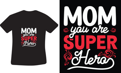 mother's day typography t shirt design print template