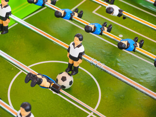 table foosball green field plastic toy