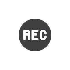 Record button vector icon