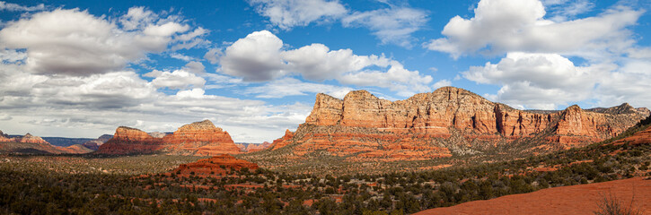 Panoramic View from Bell Rock Trail at Sedona