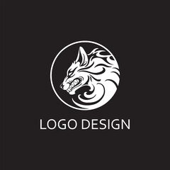 wolf head for logo company design