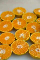 sliced orange on a plate