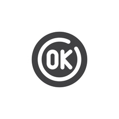 ok button vector icon