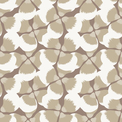 Neutral Colour Abstract Floral Seamless Pattern Design