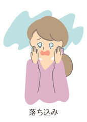 menopause01_woman_イラスト素材：更年期・更年期障害_女性_症状