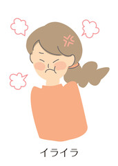 menopause01_woman_イラスト素材：更年期・更年期障害_女性_症状