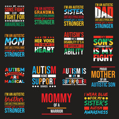 Autism t shirt Design Bundle