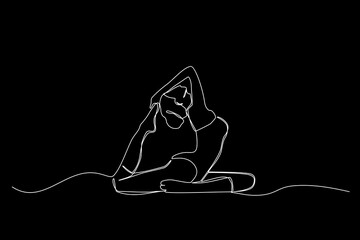 Yoga - Continous Line 01 01B