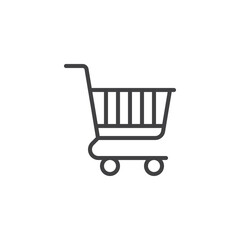 Shopping cart line icon
