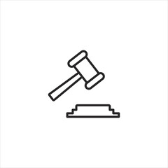 auction hammer icon .graphic illustration icon for mobile website etc .EPS 10