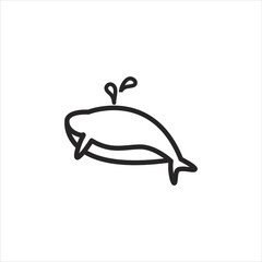 whale icon .graphic illustration icon for mobile website etc .EPS 10