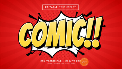 Retro comic editable text effect