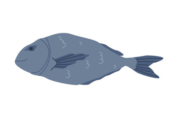 Carp Fish as Traditional Istanbul Symbol Vector Illustration