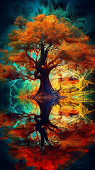 art of a tree.Generative AI	