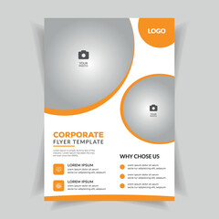 Corporate business multipurpose flyer design and brochure cover page template.