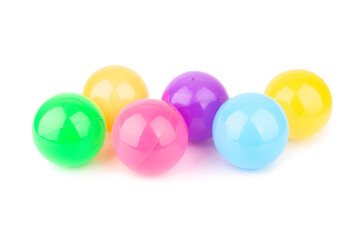 ball many color full plastic isolated on white background