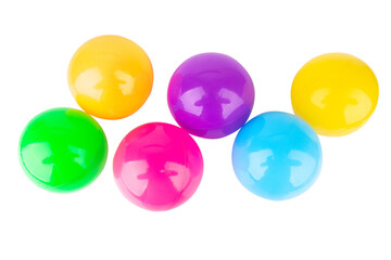 ball many color full plastic isolated on white background