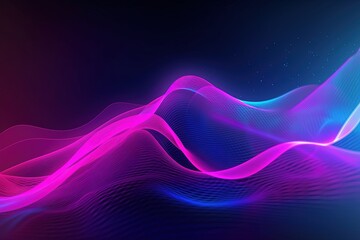 abstract futuristic background with gold PINK blue glowing neon moving high speed wave lines and bokeh lights. Data transfer concept Fantastic wallpaper, Ai Generative