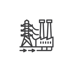 Geothermal Energy line icon