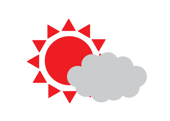 太陽と雲のアイコン