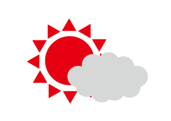 太陽と雲のアイコン