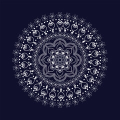 Abstract and background template mandala design 