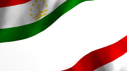 national flag background image,wind blowing flags,3d rendering,Flag of Tajikistan