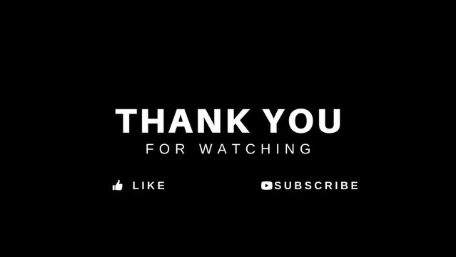 Thanks For Watching Intro Template | Thank You Background | Thank You Motion Graphics
