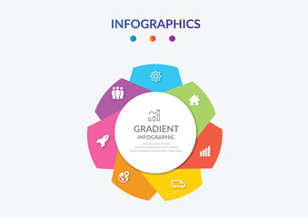 Circle Timeline infographic elements template